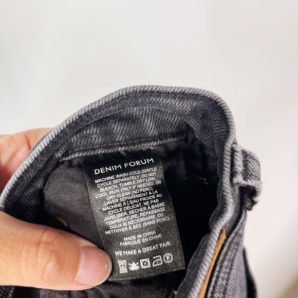 Aritzia Denim Forum 25 Arlo High Rise Straight Leg Jeans Organic Cotton Stretch - Picture 10 of 13